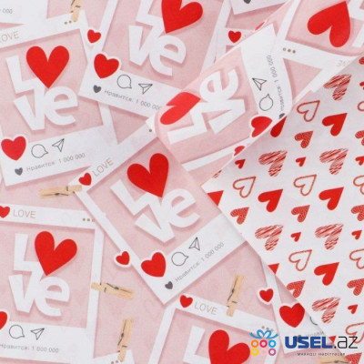 Paper packaging glossy double-sided «Where love» lives